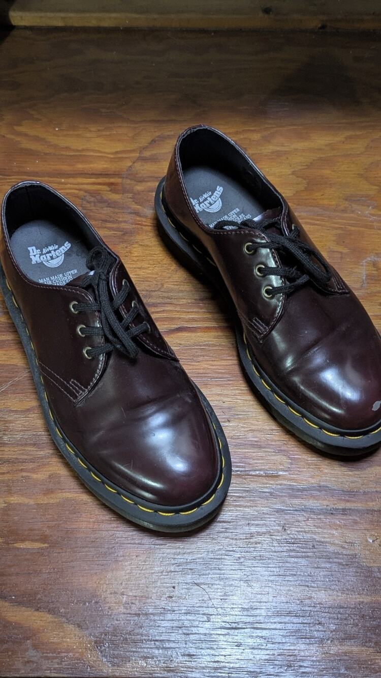 Dr Martens 1461 Vegan Cherry Red Oxford Shoes Women's Size 5
